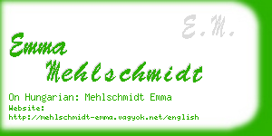 emma mehlschmidt business card